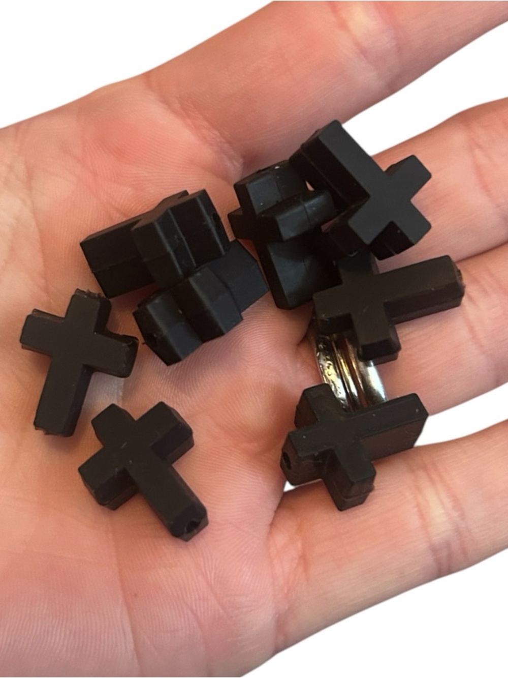 Black Silicone Crosses | Lot of 100